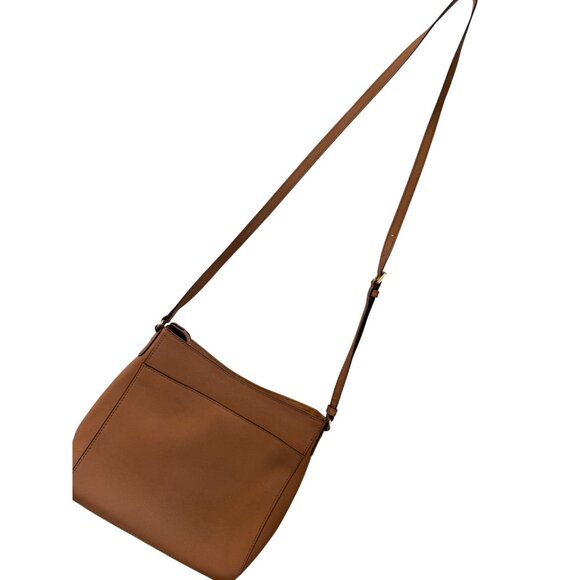 Michael Kors Jet Set Large Brown Leather Messenger Shoulder Bag - Picture 3 of 9